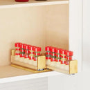 SpaceAid Bamboo Pull Out Spice Rack Organizer for Cabinet, Heavy Duty Slide Out Seasoning Kitchen Pantry Sliding Vertical Organization, 5.1" Wide, 2 Drawers(2" Wide), 1-Tier, Natural by CozyNest Decor