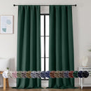 Simplebrand Ava Ever Green Blackout Curtains for Bedroom 96 Inches Long 2 Panels, Thermal Insulated, Energy Saving Living Room Window Treatment Curtains Blackout Drapes, W40 x L96 Inch, Ever Green by TinyTreasures Baby Boutique