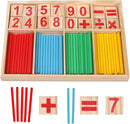 Umbresen Montessori Toys Math Educational Toy - Wooden Intelligence Sticks Number Cards and Counting Rods with Box by TinyTreasures Baby Boutique