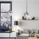 KCO Lighting Modern Black Globe Pendant Light Mercury Glass Ceiling Pendant Light Mid Century Silver Kitchen Pendant Lighting Over Island Dining Room Light Fixtures Over Table by CozyNest Decor