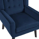 UIXE Accent Chair, Velvet Upholstered Armchair for Living Room, Modern Club Arm Chairs Comfy Single Sofa Button Tufted Bedroom Reading Seat - Royal Blue, Set of 1 by CozyNest Decor