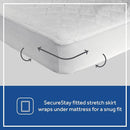 Sealy Baby Stain Protection Fitted Waterproof Infant Crib Mattress Protector Pad and Toddler Bed Cover, Durable and Comfortable Topper, Machine Washable and Dryer Friendly, 52” x 28”- White by TinyTreasures Baby Boutique
