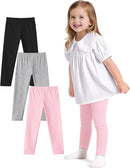 Witwot 3 Pack Baby Girls Leggings Toddler Kids Soft Cotton Pants Size 18M-5T by TinyTreasures Baby Boutique