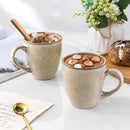 GBHOME Ceramic Coffee Mugs Set of 4, 12oz Stoneware Coffee Mugs Set For Dad Mom Women MEN, Light Weight Ceramic Coffee Cups for Latte/Tea/Beer/Hot Cocoa, Dishwasher & Microwave Safe,Cappuccino by CozyNest Decor