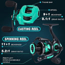 Sougayilang Fishing Rod and Reel Combo, 2-Piece 5-Foot 6-Inch Graphite & Fiberglass Rod, Durable and Strong, Quickset Anti-Reverse Fishing Reel (1Pack/2Pack) by TinyTreasures Baby Boutique