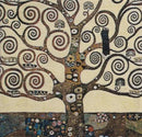 C Charlotte Home Furnishings Inc Lebensbaum Tree Belgian Cushion Cover | Pure Cotton Decorative Cushion Case | Cushion Cover for Indoor Use | 17x17 Inch Cushion Cover for Living Room I By Gustav Klimt by CozyNest Decor