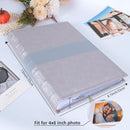 RECUTMS Photo Album with Writing Space 4x6 300 Pockets Photo Book,Leather Cover Picture Album with Memo Areas for Wedding Anniversary Family Baby Couple Valentines Graduation Travel (Grey) by TinyTreasures Baby Boutique