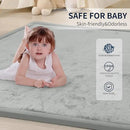 ACOMOPACK Baby Play Mat for Floor 1.3" Thick Memory Foam Play Mat 79"×118" Tummy Time Crawling with Non-Slip Bottom for Living Room,Nursery,Soft Velvet Playpen Mats for Kids,Infants（Light Grey） by CozyNest Decor