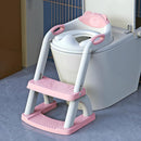 SKYROKU Potty Training Toilet, New Sector-Shape Stabilized Base two in one Toddler Toilet Seat with Splash Guard, Anti Slip Pad, and Step Stool Pink by TinyTreasures Baby Boutique