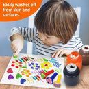 Kids Painting Set, Washable Paint for Kids 8 Colors with 10 Paint Sponges, Non Toxic Tempera Paints 2 oz Each, Paints for Toddlers Art, Craft, School and Home Finger Painting Projects by TinyTreasures Baby Boutique