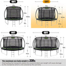 Trampoline for Kids, Heavy Duty Recreational Trampolines Toddler Trampoline with Enclosure Net Ladder Indoor Outdoor Trampoline CPC Approved by TinyTreasures Baby Boutique