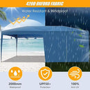 HOTEEL 10x20 Pop up Canopy with 6 Sidewalls, One Push Instant Setup Outdoor Canopy Tent with Reinforce Rod, Weight Bag, for Parties, Events, Blue by GreenHaven Gardens