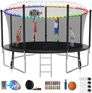 SKYUP Tranpoline 1500LBS 16 15 14 12 10 8 FT Tranpoline for 7-10 Kids and Adults, Windproof Outdoor Tranpoline with Enclosure Net, Basketball Hoop, Easy to Install & Last Long - ASTM Approved by TinyTreasures Baby Boutique
