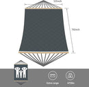 SUNCREAT Patio Portable Hammock with Stand, Outdoor Double Hammock with Stand Included, Gray Green Drops by GreenHaven Gardens