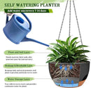 Hanging Planters for Outdoor Indoor Plants, 2 Pack 12 Inch Hanging Basket Plants Outdoor, Self Watering Hanging Planter with Plant Hanger for Garden Home Decoration (Black) by GreenHaven Gardens