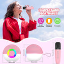 Mgaolo Mini Karaoke Machine for Kids Adults,Portable Bluetooth Speaker with 2 Wireless Microphones,Gift Toys with MP3 Player for Boys Girls 3-12 Year Old Birthday Family Home Party Present (Pink) by TinyTreasures Baby Boutique