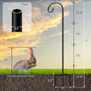 Gtongoko 48 Inch Shepherds Hooks for Outdoor 4 Pack Garden Hooks for Hanging Plants, Lanterns, Bird Feeders, Solar Lights, Mason Jars, Weddings Decor, Adjustable, Matte Black by GreenHaven Gardens