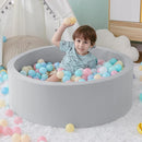 Foam Ball Pit, 35.4"x 11.8" Ball Pits for Toddlers, Soft Round Kiddie Baby Playpen Ball Pool for Kids, Ideal Gift for Babies Indoor and Outdoor Game, Grey, (Balls not Included) by TinyTreasures Baby Boutique