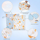 2pcs Travel Waterproof Laundry Bag, Cloth Diaper Wet Dry Bags with Handle 2 Zipper Pockets Washable Dirty Clothes Travelling Hanging Bathing Beach Daycare Yoga Gym Sports Exercise Swimsuits by TinyTreasures Baby Boutique