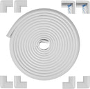 Foam Corner Protector Edge and Corner Guard, with 12.5 feet Length Foam Safety Bumpers, Baby Proofing Safety Table Corner Protectors (White 12.5ft) by TinyTreasures Baby Boutique