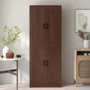 Brown Kitchen Pantry, 71" Tall Cabinet with Doors, Hutch with Storage for Dining Room by CozyNest Decor