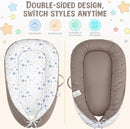 HKAI Baby Lounger – Soft Cotton Infant Floor Seat for Newborn to 24 Months, Portable Travel-Friendly Pillow for Boys & Girls by TinyTreasures Baby Boutique