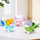 Crochet Kit for Beginners - 3 PCS Axolotl Cat Crochet Kits with Step-by-Step Video Tutorials, Beginner Crochet Kit for Adults, Crochet Cat Dressed as Axolotl Set (Blue & Green & Pink) by TinyTreasures Baby Boutique