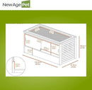 New Age Pet ECOFLEX 48" Mojave Reptile Lounge -Durable Wood Plastic Composite Habitat with Ventilation, Removable Glass Doors & Lock, Easy Assembly, for Tortoises, Snakes, Iguanas by CozyNest Decor