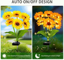 Solar Sunflower Lights 4 Pack with 24 Sunflower Solar Lights Outdoor Garden Decor Birthday Gift for Mom Women Grandma,Waterproof Solar Flower Garden Stake Lights for Yard Landscape Patio Lawn Pathway by CozyNest Decor