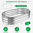 JERIA Raised Garden Bed,Galvanized Raised 4×2×1ft Planter Boxes Outdoor with Easy Assembly, Large Garden Bed for Vegetables, Fruits, Flowers by GreenHaven Gardens