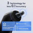 Ear Thermometer for Kids, Babies and Adults, 1 Second Accurate Digital Thermometer, Mute Function, 3-Color Fever Alert, 3 Age Groups, 30 Memory Recall with 20x Probe Covers (Dark Black) by TinyTreasures Baby Boutique