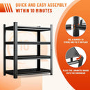 Heavy Duty 4-Tier Steel Shelving Unit, 2000LB Capacity Adjustable Storage Rack for Garage, Warehouse & Basement, Easy Tool-Free Assembly（54.3''H x 39.4W x 15.7''D） by GreenHaven Gardens