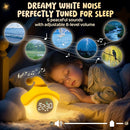 Star Alarm Clock with Night Light for Kids with Sleep Training and Sound Machine, Rechargeable Silicone Lamp OK to Wake Clock，Cute Animal Tabletop Lamp, Perfect Sleep Companion for Boys Girls, Yellow by TinyTreasures Baby Boutique