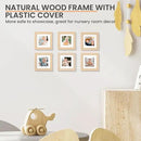 upsimples 4x4 Picture Frame, Natural Solid Wooden Picture Frames, Display 3x3 with Mat or 4 x 4 Without Mat, Wall or Tabletop, 1 Pack, Natural by CozyNest Decor