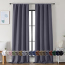 Simplebrand Ava Grey Blackout Curtains for Bedroom 90 Inches Long 2 Panels Set, Solid Privacy Energy Saving Living Room Window Treatment Curtains Blackout Drapes, W40 x L90 Inch, Grey by TinyTreasures Baby Boutique