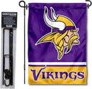WinCraft Minnesota Vikings Garden Flag with Stand Holder by GreenHaven Gardens