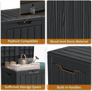 28 Gallon Resin Deck Box, Lockable Patio Outdoor Storage Box for Furniture, Garden Tools and Tools Storage, Waterproof Outside Storage Boxes - Black by CozyNest Decor