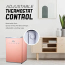 IBCR25BLS Compact, Energy Star Certified Small, Single Door Mini Fridge with Freezer Refrigerator, Large (2.5 cu ft), Blush Red by CozyNest Decor