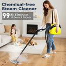 Steam Cleaner, Multipurpose Powerful Steamer with 21 Accessories, 248°F High-Temperature Steam for Floors, Grout, Tiles, Carpet, Cars - Portable 1.08L Tank, Child Lock, Chemical-Free Cleaning (Yellow) by TinyTreasures Baby Boutique