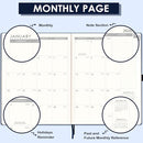 2026 Planner - Weekly and Monthly Planner 2026, JAN 2026 - DEC 2026, 8.5" x 11", Leather Cover 2026 Planners with Thick Paper, Back Pocket with Notes Pages - Blue by TinyTreasures Baby Boutique