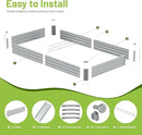 2PCS 8x4x1ft Raised Garden Bed-Outdoor Galvanized Planter Box for Vegetables, Fruits,Herbs, Flowers, Metal Raised Garden Bed kit-Sliver by GreenHaven Gardens