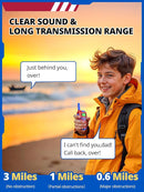 Walkie Talkies for Kids Rechargeable, Long Range 2 Way Radio, Outdoor Beach Camping Road Trip Role Play Toys Birthday Xmas Gift for Boys Age 7-12, 2 Pack by TinyTreasures Baby Boutique