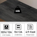 TUTOTAK End Table with Charging Station, Set of 2, Small Side Table, Nightstand Bedside Table, 2-Tier Storage Shelf for Small Space, Living Room, Bedroom Charcoal Grey TB01BY041 by CozyNest Decor
