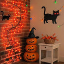 7 Ft Halloween Decorations Willow Vine Twig Garland with 8 Modes Timer 63 LED Orange Lights, Halloween Garland with Waterproof Battery Operated for Wall Fireplace Decorations Indoor Outdoor by CozyNest Decor