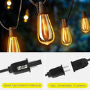 OHLUX 120FT Outdoor String Lights, 62 ST38 Edison LED Bulbs, E12 Base, 2200K Cafe Warm Color, Max.Connectable 14 Strands, Anti-Fall & Waterproof, Dimmable, Hanging for Outside Patio Backyard Bistros by CozyNest Decor