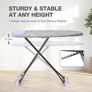 APEXCHASER Ironing Board with Iron Rest, Compact and Space Saver Iron Board, Extra Thick Cover, Height Adjustable, Wall Mount & Closet Hanger 13x43 Grey by CozyNest Decor