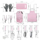 Pink Garden Tool Sets 12 Pieces, iHansee Aluminum Gardening Hand Tools with Non-Slip Handle, Kneeling Pad, Apron, Gloves and Organizer Bag, Landscaping Tools - Gift for Women & Garden Enthusiasts by GreenHaven Gardens