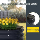 Kesfitt Raised Garden Bed Kit,Outdoor Galvanized Planter Raised Boxes with Safety Edging and Gloves,Large Metal Raised Garden Beds for Gardening Vegetables,Fruits,Flower(6x3x1FT) by GreenHaven Gardens