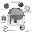 Baby Safety Crib Tent Infant Pop up Mosquito Net Nursery Bed Canopy Netting Cover - Keep Baby from Climbing Out with Hanging Diaper Storage Bag (Dark Gray) by TinyTreasures Baby Boutique