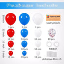 130pcs Red White Blue Balloons Different Sizes 18" 12" 10" 5" Party Latex Balloons for Birthday Graduation 4th of July Independence Day Anniversary New Year Holiday Party Decorations by CozyNest Decor